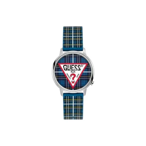 GUESS Women's Watch Кварцевый механизм Резиновый ремешок 40 мм Синий циферблат