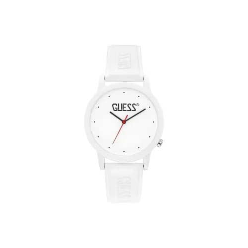 GUESS Women's Watch Кварцевый механизм Резиновый ремешок 42 мм Белый циферблат