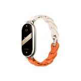 Звездный и оранжевый - вырез, пэчворк, силиконовый ремешок