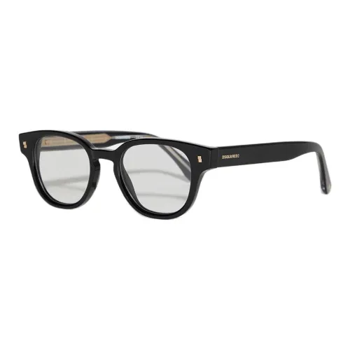 DSQUARED 2 Ацетатные овалные оправы для очков унисекс черного цвета