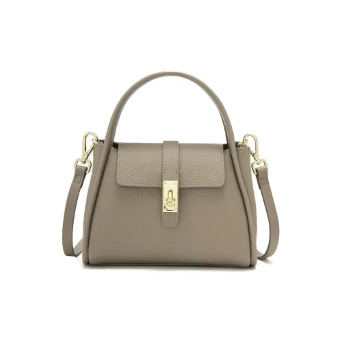 ELLE Сумка из крупнозернистой текстуры коровьей кожи одно плечо маленькая женская черная хаки розовая