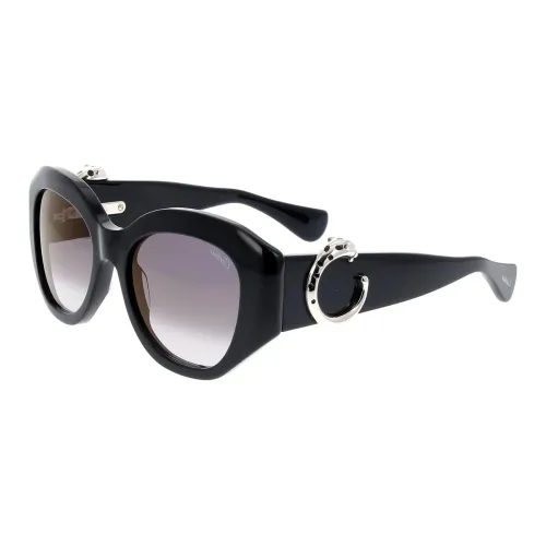 Cartier Ацетат Квадратные Солнцезащитные Очки Женские Черные