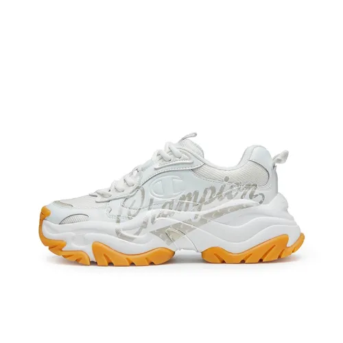 Champion Thousand Layer Обувь Низкий Топ Толстая Подошва Кроссовки Женские Жемчужно-Белый Шампанское Золото