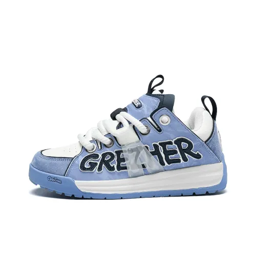 GREZHER Аbrasion Resistant Легкий Низ Resistant Низкий Топ Скейтборд Кроссовки Мужские Белый Синий