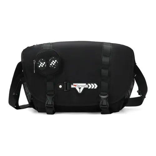 SNOOPY Полиэстер Сумка через плечо Сумка на плечо Средняя Унисекс Черная