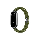 Оливковый зеленый - вырез - пэчворк - силиконовый ремешок