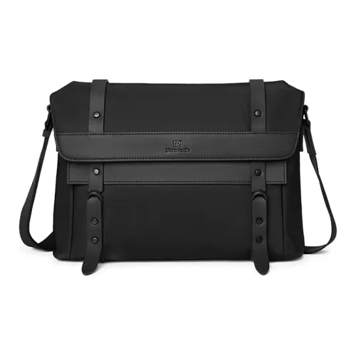 PIERRE CARDIN Нейлон Курьерская сумка Сумка через плечо Средняя Мужская Черная