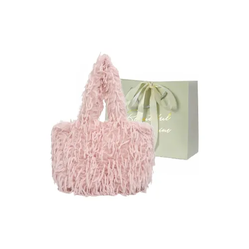 JIANGLIDA Плюшевая сумка сумка через плечо женская экрю розовый хаки серый черный