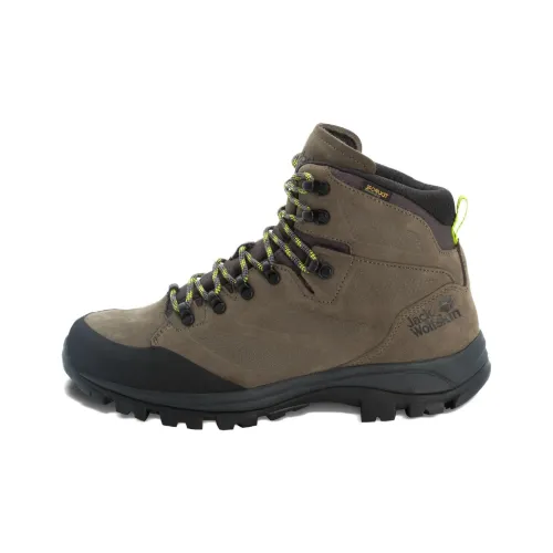 JACK WOLFSKIN Альпинистские и туристические ботинки MID Топ Темно-коричневый Мужской