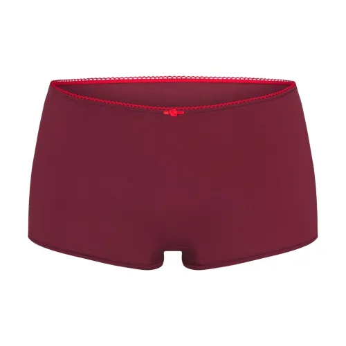 SKIMS FW24 PASSE TOUT PICOT Комбинированный Мальчик Короткие Боксеры Женские Вино Виноградный Фиолетовый