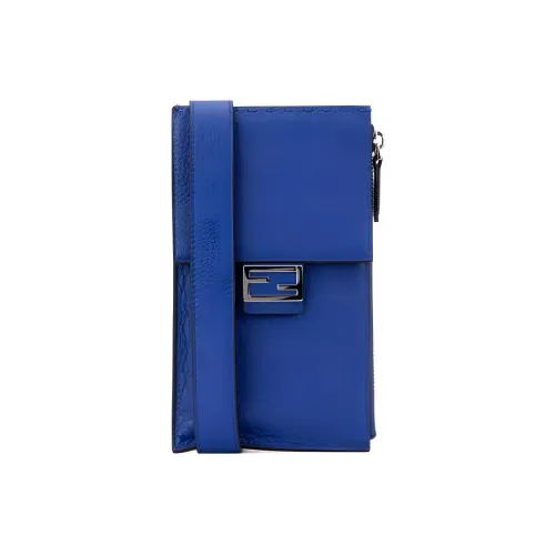 FENDI Baguette Кожа Сумка через плечо Чехол для телефона Стандартный Мужской Синий