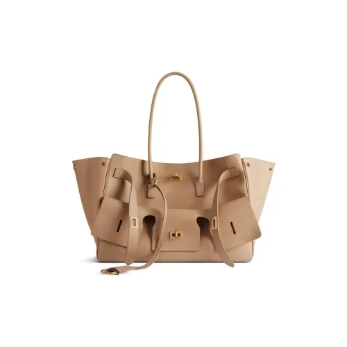 Balenciaga Сумка Tote из гладкой коровьей кожи сумка для покупок сумка через плечо сумка среднего размера женская латте