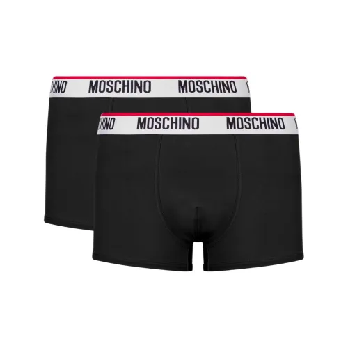 MOSCHINO 2 упаковки черные мужские боксер-шорты