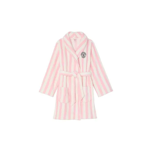 Victoria's Secret The Mix Пижамный халат Банные халаты Женские Розовые полосы