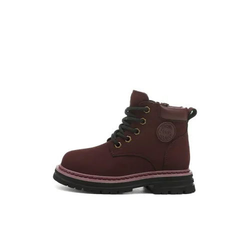 JEEP Детские кожаные сапоги High Top Ангора Красный Kids