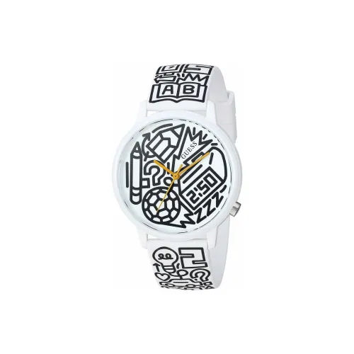 GUESS Наручные часы Кварцевый механизм Кожаный ремешок 38 мм Белый циферблат Женские часы