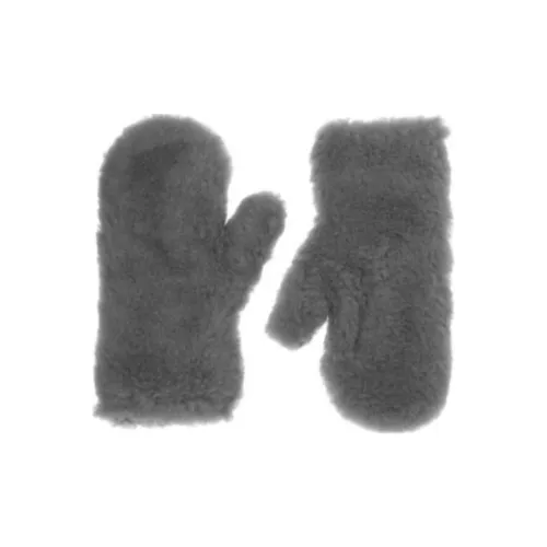 MaxMara Alpaca Новая шерсть Шерсть Шелк Вязаные перчатки Женские Светло-серый Темно-серый