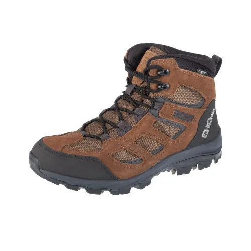 JACK WOLFSKIN Альпинистские и туристические ботинки MID Топ Коричневый/черный Мужской