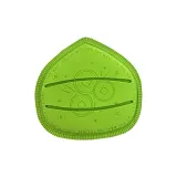 Большой персик-зеленый