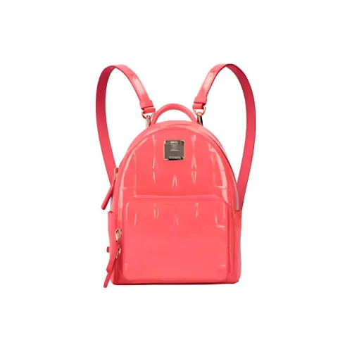 MCM Leather Backpack Women's Pink