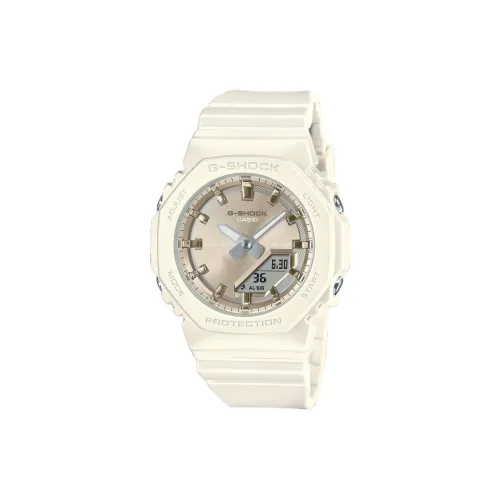 CASIO GMA P2100 Collection Кварцевый механизм Смольный ремешок Часы Женские Золотистый циферблат