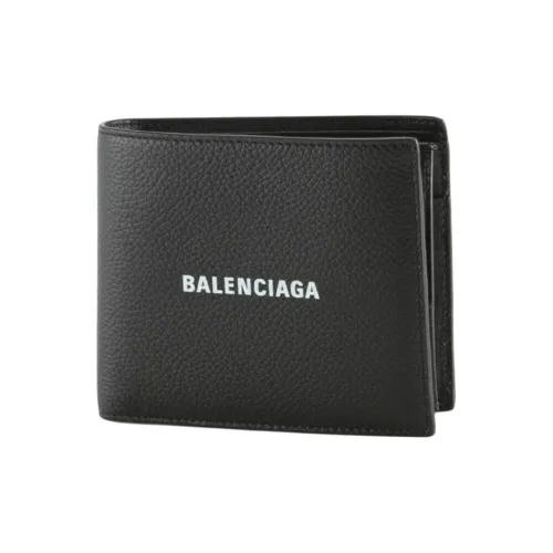 Balenciaga Cash Кожа Кошелек Мужской Черный