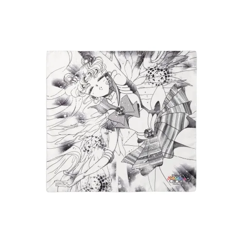 Шелковые шарфы Jimmy Choo Женские Черный Белый