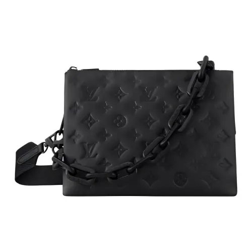 LOUIS VUITTON Coussin Сумка через плечо из кожи EPI мужская черная