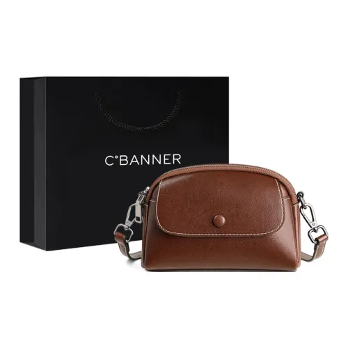 C°BANNER Спилок коровьей кожи с синтетической кожей сумка на плечо стандартная женская карамельно-коричневый