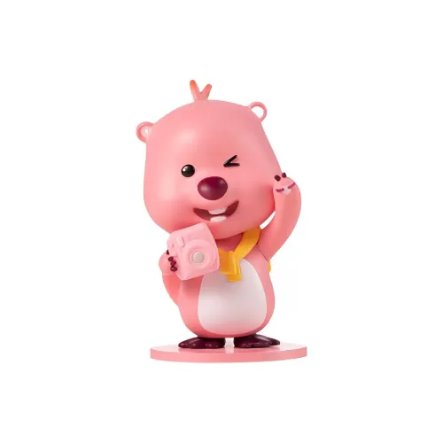 POP MART Zanmang Loopy The Beaver Zanmang Loopy Орнамент Путешествие Камера Позиционирование стиля Прозрачный Слепой бокс на карточке