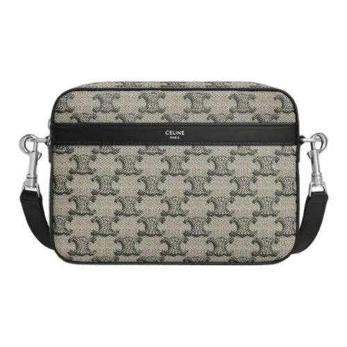 CELINE Triomphe Телячья кожа Курьерская сумка Сумка через плечо Маленькая мужская сумка Светлый умбра