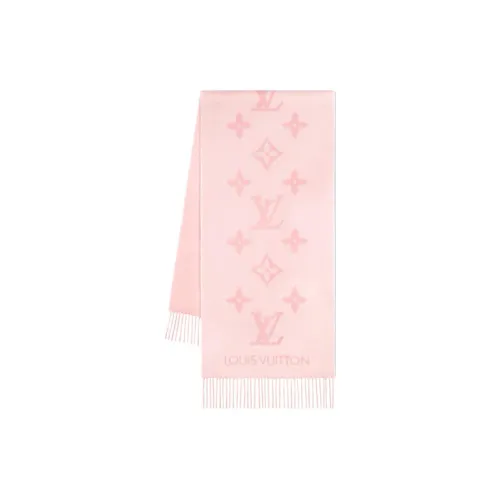 LOUIS VUITTON Кашемировые вязаные шарфы Женские Розовые