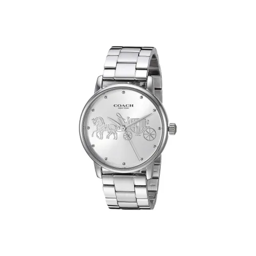 COACH Perry Женские часы Кварцевый механизм корпус из нержавеющей стали ремешок 28 мм серебристый циферблат
