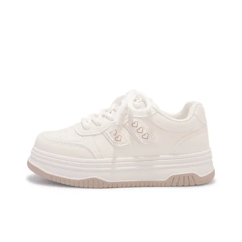 JIONGSEN Водонепроницаемый и противоскользящий низкий топ для скейтбординга кроссовки женские бежевые