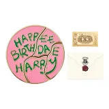 Гиггле Торт + Признание Письмо + Золотая Фольга Хвост Платья Биллет