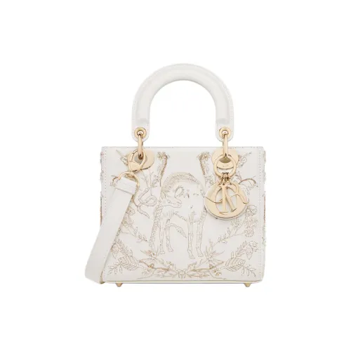 DIOR Lady Dior Lambskin Сумка через плечо Сумка Маленькая Женская Белая