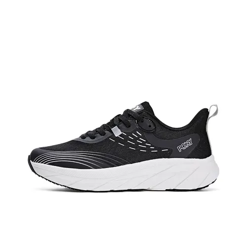 PONY Slip-resistant Abrasion-resistant Lightweight Low-Top Casual Shoes Unisex Black Пони противоскользящий устойчивый к истиранию легкий низкий топ повседневная обувь унисекс черный