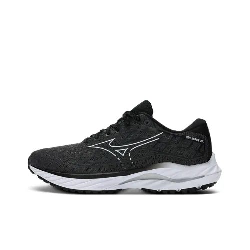 Mizuno Wave Inspire 20 Беговые кроссовки Низкий топ Черный Белый Унисекс