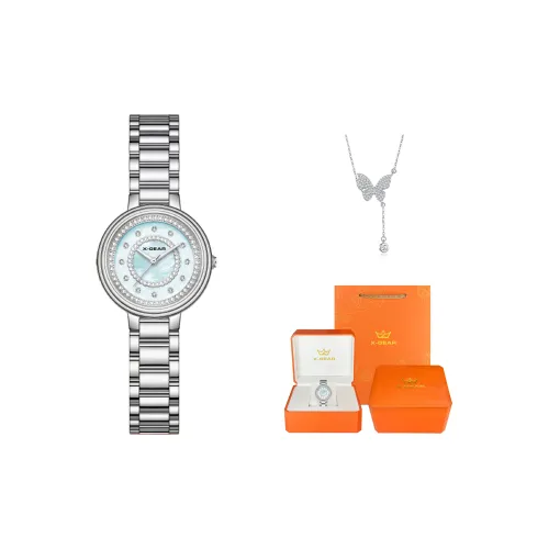 X Gear Кварцевый Movement Женские часы 30 мм Жемчужная раковина Цвет