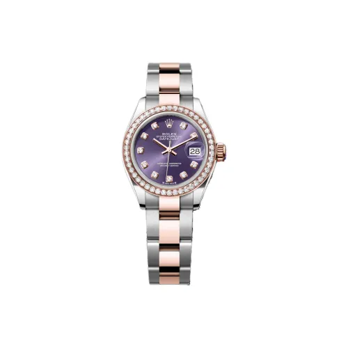 ROLEX Автоматический Механический Movement Женские Women's Apparel Log Series Часы 28 мм Фиолетовый