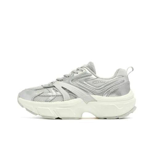 QIAODAN Mountain Sea SE Slip-resistant Abrasion-resistant Low Top Footwear Women's Silver QIAODAN Mountain Sea SE Противоскользящий Устойчивый к истиранию Низкий Топ Обувь Женская Серебряный