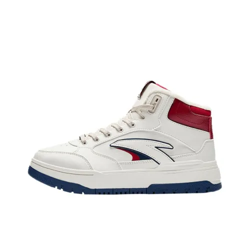 ANTA 982 Термические Износостойкие Высокие Кроссовки для скейтбординга Женские Белые Синие Красные