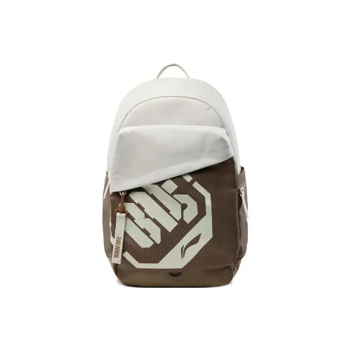 LINING Полиэстер Рюкзак Стандартный Унисекс Овсяный Серый и Коричневый