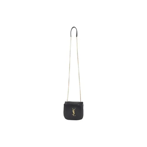 SAINT LAURENT Lambskin Crossbody Bag Shoulder Bag Women's Black