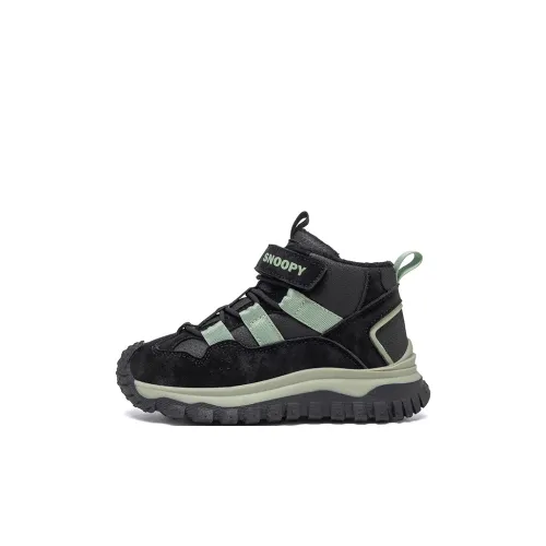 SNOOPY Slip-resistant Anti KICK Thermal High Top Детская Туристическая Обувь Черный Зеленый Детский