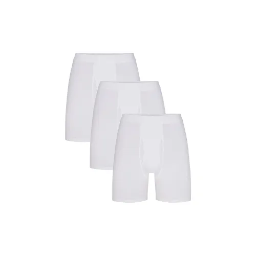 SKIMS FW24 BASICS MENS Хлопок Боксер Brief 3 шт Мужское нижнее белье 3 шт Мел Мел
