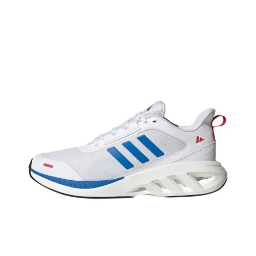 Adidas ALL DAY POWER Противоскользящие устойчивые к истиранию низкие беговые кроссовки для мужчин белые и синие