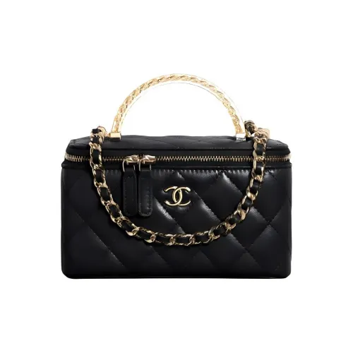 CHANEL Lambskin Box Bag Сумка через плечо Сумка для женщин Черный