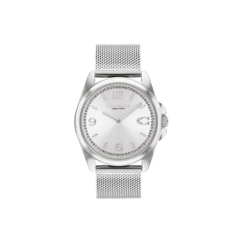 COACH Greyson Women's Watch Кварцевый механизм ремешок из нержавеющей стали 36 мм серебристый циферблат