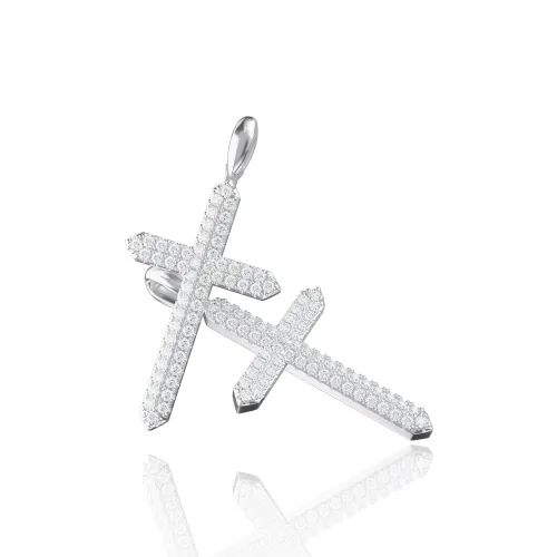 ICEGANG Белое золото с медным покрытием подвески унисекс